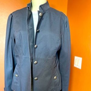 Apt9 Blazer Size XL. Fabric feels like denim, is listed as 100% cotton.
